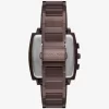 Reloj Rhys de gran tamaño en tono marrón