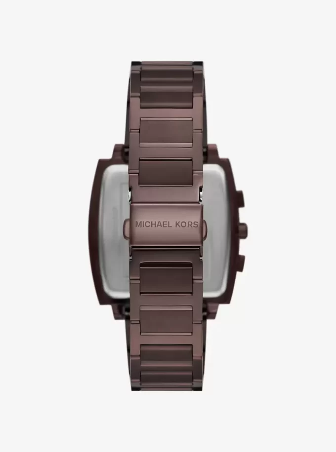 Reloj Rhys de gran tamaño en tono marrón