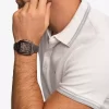 Reloj Rhys de gran tamaño en tono marrón