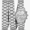 Reloj Runway de acero inoxidable rodiado con triple envoltura Reloj Runway de acero inoxidable rodiado con triple envoltura