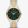 Reloj Runway extragrande y delgado de dos tonos Reloj Runway extragrande y delgado de dos tonos