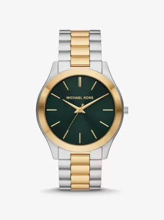 Reloj Runway extragrande y delgado de dos tonos