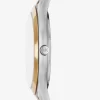 Reloj Runway extragrande y delgado de dos tonos Reloj Runway extragrande y delgado de dos tonos