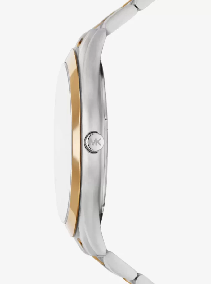 Reloj Runway extragrande y delgado de dos tonos Reloj Runway extragrande y delgado de dos tonos