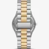 Reloj Runway extragrande y delgado de dos tonos Reloj Runway extragrande y delgado de dos tonos