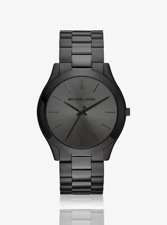 Reloj Runway extragrande y delgado en tono negro