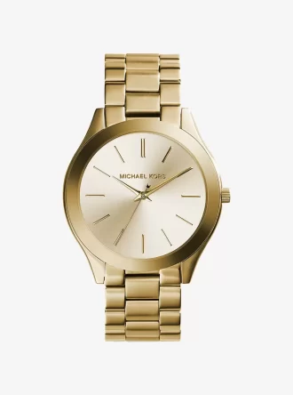 Reloj Slim Runway de acero inoxidable en tono dorado