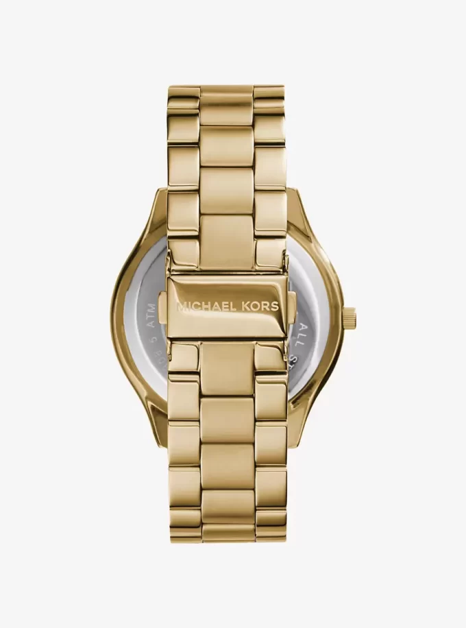 Reloj Slim Runway de acero inoxidable en tono dorado