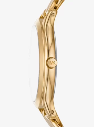 Reloj Slim Runway de eslabones dorados