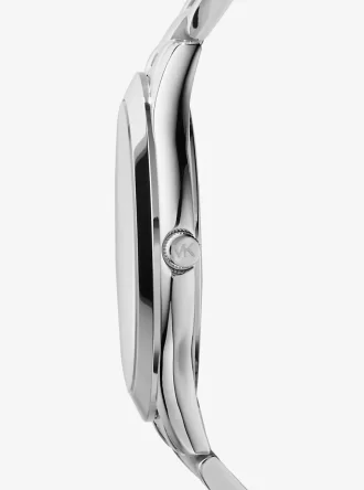 Reloj Slim Runway en tono plateado