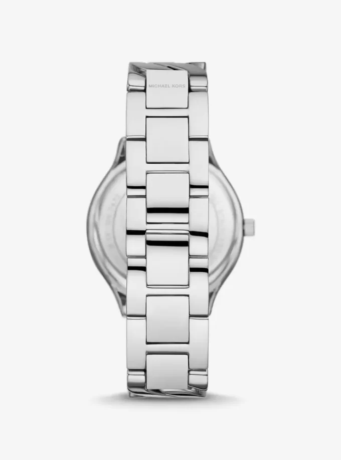 Reloj Slim Runway plateado con eslabones Curb Reloj Slim Runway plateado con eslabones Curb