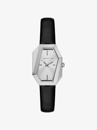 Reloj Suri plateado y de cuero