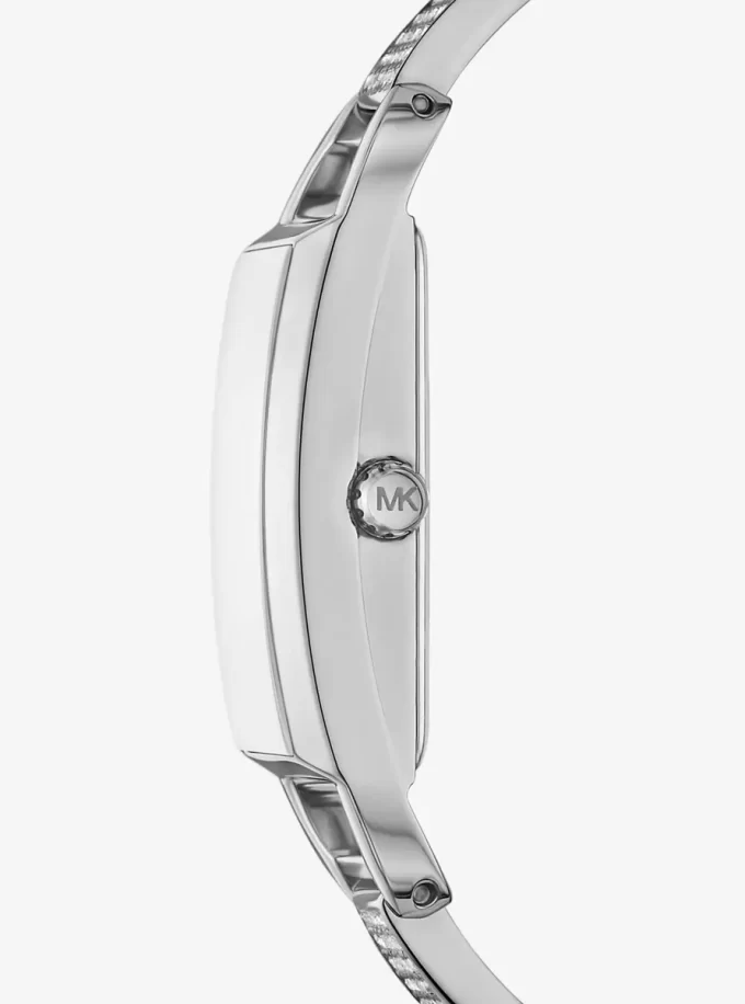 Reloj tipo brazalete plateado con pavé Mini Empire Reloj tipo brazalete plateado con pavé Mini Empire