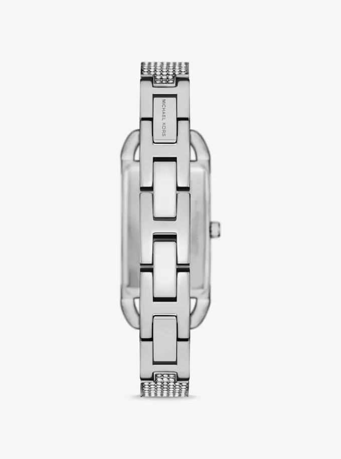 Reloj tipo brazalete plateado con pavé Mini Empire Reloj tipo brazalete plateado con pavé Mini Empire