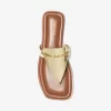 Sandalia Lena de piel metalizada con tira en T Sandalia Lena de piel metalizada con tira en T