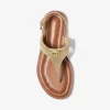 Sandalia Mandy de piel metalizada con tira en T Sandalia Mandy de piel metalizada con tira en T