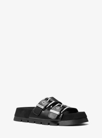 Sandalia plana Colby de ante y piel