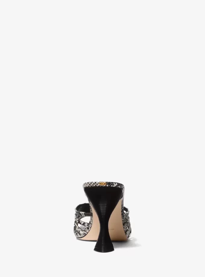 Sandalias Haisley de piel con relieve de serpiente Sandalias Haisley de piel con relieve de serpiente