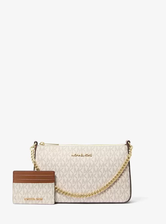 Set de regalo con estuche para tarjetas y bolsa mediana con logotipo Set de regalo con estuche para tarjetas y bolsa mediana con logotipo