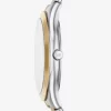 Set de regalo de reloj Aspyn de dos tonos de gran tamaño y tarjetero de cuero Set de regalo de reloj Aspyn de dos tonos de gran tamaño y tarjetero de cuero