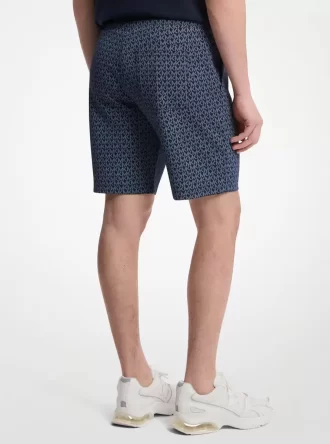 Shorts de mezcla de algodón con el logo de la marca
