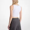 Shorts plisados de lana elástica deshilachada Shorts plisados de lana elástica deshilachada