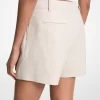 Shorts plisados de lino y algodón Shorts plisados de lino y algodón