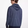 Sudadera con capucha de mezcla de algodón con el logo de la marca