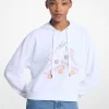 Sudadera con capucha de mezcla de algodón con estampado gráfico de lentejuelas Sudadera con capucha de mezcla de algodón con estampado gráfico de lentejuelas