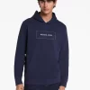 Sudadera con capucha de mezcla de algodón con logotipo Sudadera con capucha de mezcla de algodón con logotipo