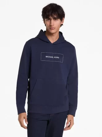 Sudadera con capucha de mezcla de algodón con logotipo