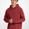 Sudadera con capucha de mezcla de algodón con logotipo en relieve Sudadera con capucha de mezcla de algodón con logotipo en relieve
