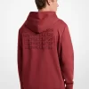 Sudadera con capucha de mezcla de algodón con logotipo en relieve Sudadera con capucha de mezcla de algodón con logotipo en relieve