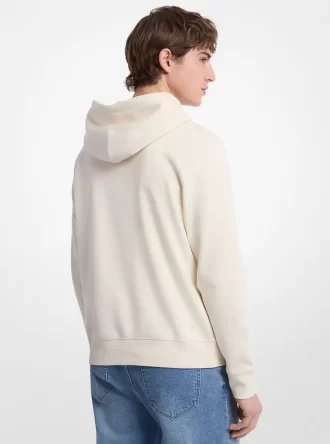 Sudadera con capucha de mezcla de algodón con logotipo en relieve