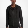 Sudadera con capucha de mezcla de algodón con tachuelas