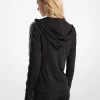 Sudadera con capucha y cremallera con cinta del logotipo Sudadera con capucha y cremallera con cinta del logotipo