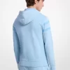 Sudadera con capucha y cremallera de algodón teñido con logotipo Sudadera con capucha y cremallera de algodón teñido con logotipo