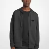 Sudadera con capucha y cremallera de mezcla de algodón