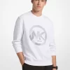 Sudadera de cuello redondo de mezcla de algodón con logo gráfico