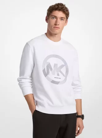 Sudadera de cuello redondo de mezcla de algodón con logo gráfico