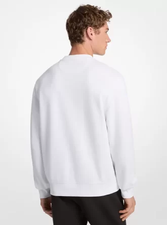 Sudadera de cuello redondo de mezcla de algodón con logo gráfico