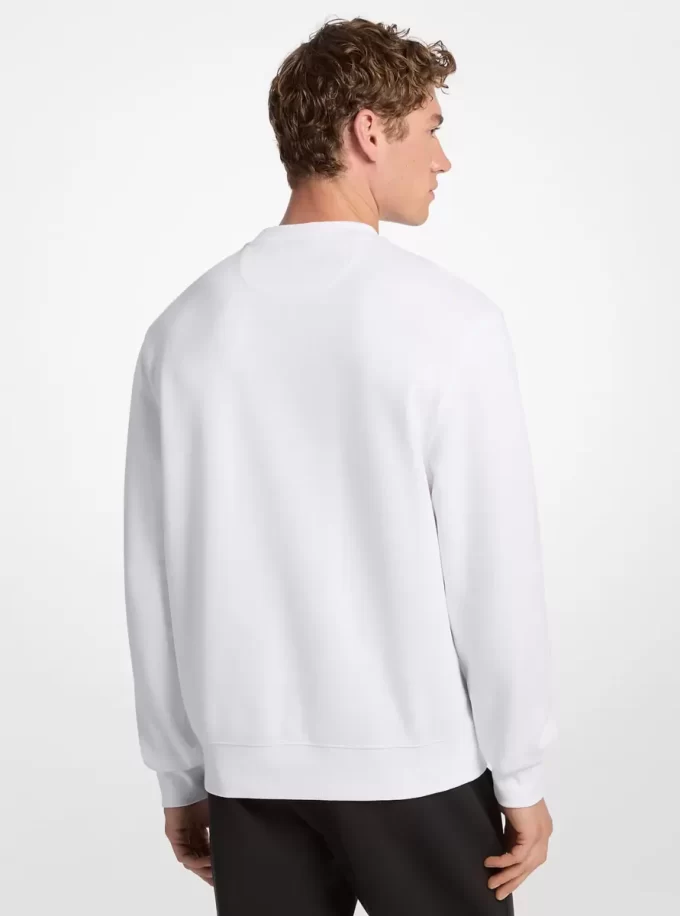 Sudadera de cuello redondo de mezcla de algodón con logo gráfico
