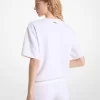 Sudadera de manga corta de punto jacquard con logotipo Sudadera de manga corta de punto jacquard con logotipo
