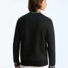 Sudadera de mezcla de algodón con ribete de logotipo
