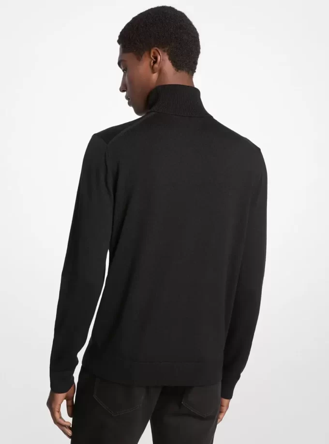 Suéter de cuello alto de lana Suéter de cuello alto de lana