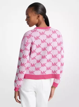 Suéter de punto jacquard con logotipo