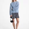 Suéter de punto trenzado de mezcla de nailon y alpaca