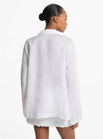 Túnica de ramio con cuello Túnica de ramio con cuello