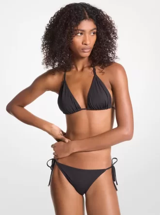 Top de bikini triangular de nailon elástico
