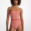 Traje de baño bandeau con logo Belter